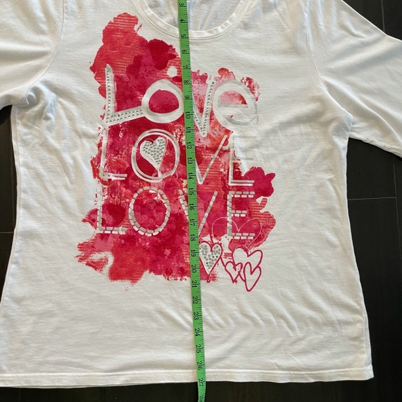 SOLD Style & Company two tee shirts. Red sparkle. - Picture 9 of 15